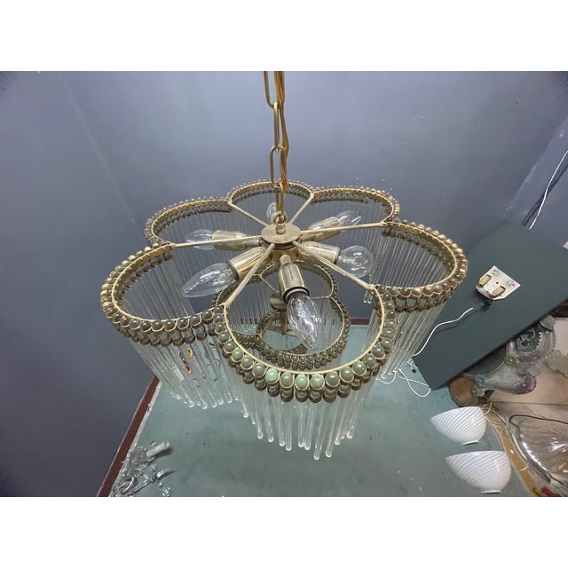 Vintage Rod Chandelier in Murano Glass, 1960s For Sale - Image 6 of 18