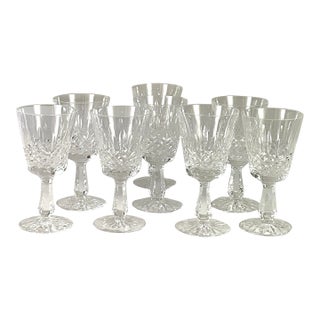 1990s Waterford Crystal of Ireland-“Kenmare”-8 Ounce Wine/Water Goblets – Set of Eight For Sale
