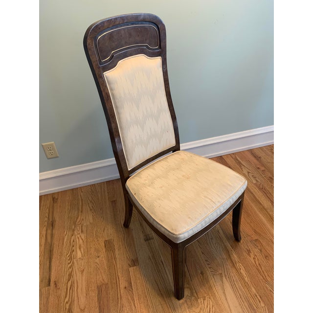 Mid Century Modern Mastercraft Burl Amboyna Dining Room Chairs Set Of 6 Chairish