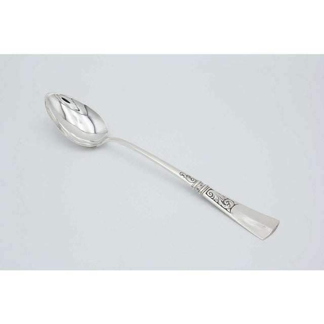 Plain Silver Rice Serving Spoon For Sale - Image 3 of 3