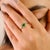 Green Art Deco High Quality Zambian Emerald Halo Diamond Ring Size 6 in 14k Gold For Sale - Image 8 of 17