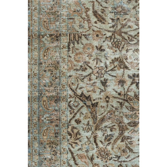 Zabihi Collection Antique Worn Persian Oversize Carpet - 14' x 22'6" For Sale - Image 9 of 12