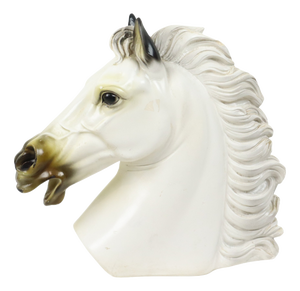 Large Classical Greek Style Parthenon Horse Bust in Plaster