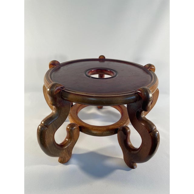 Traditional Vintage 1960s Large Rosewood Plant or Vase Stand For Sale - Image 3 of 12