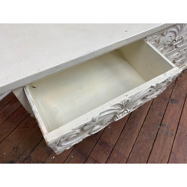 Relief Carved Spanish Colonial Style Six Drawer Dresser, 1960s For Sale - Image 11 of 17