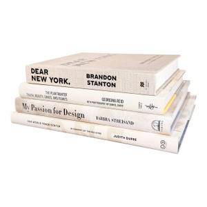 Decorative Books - Beach Coffee Table Stack - 4 Beige Books