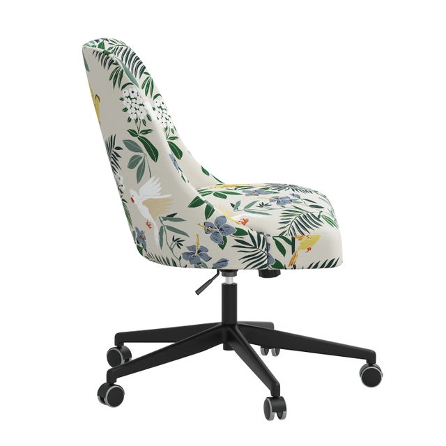 Not Yet Made - Made To Order Selby Office Chair in Belize Chinoiserie Cream For Sale - Image 5 of 8