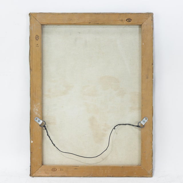 Vintage Dark Still Life Oil Painting of Grapes, Orange, and Shells For Sale - Image 11 of 12