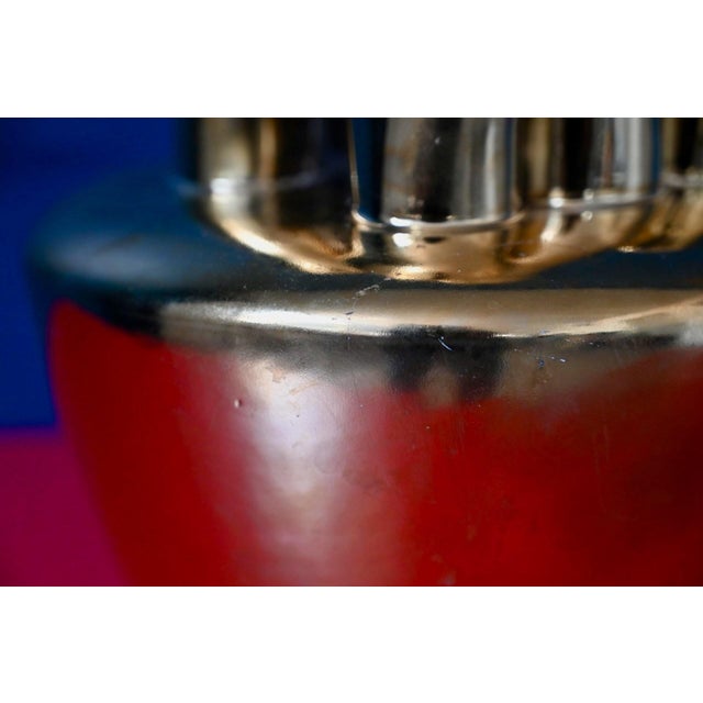 Dutch Gold-Plated Ceramic Multi-Flower Vase, 1990s For Sale - Image 6 of 9