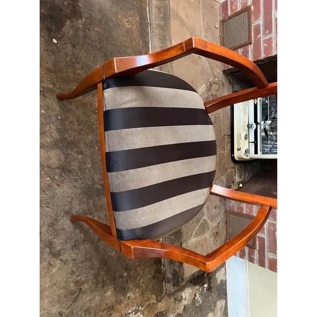 Mid 20th Century Mid 20th Century Pair Italian Upholstered Armchairs For Sale - Image 5 of 11