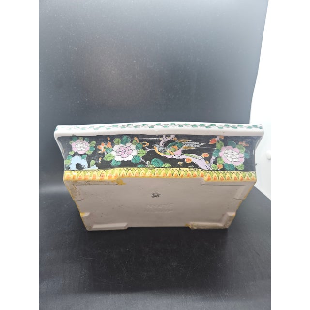 Vintage Japanese Ceramic Rectangular Planter or Bonsai Tray For Sale - Image 4 of 4