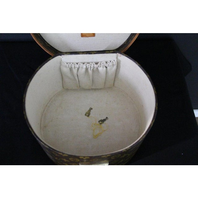 Vintage Round Hat Box in Monogram Metal from Louis Vuitton, 2000s For Sale - Image 12 of 17