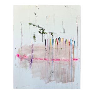 Contemporary Abstract Oil and Acrylic on Canvas Painting "Lemonade" by Tommaso Fattovich