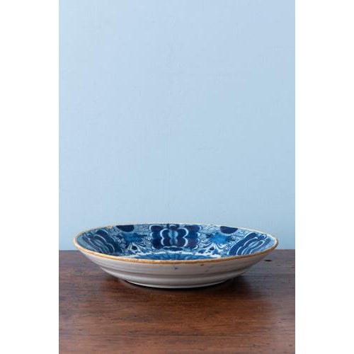 18th Century Dutch Delft Blue and White Peacock Plates, Set of 2 For Sale - Image 10 of 16