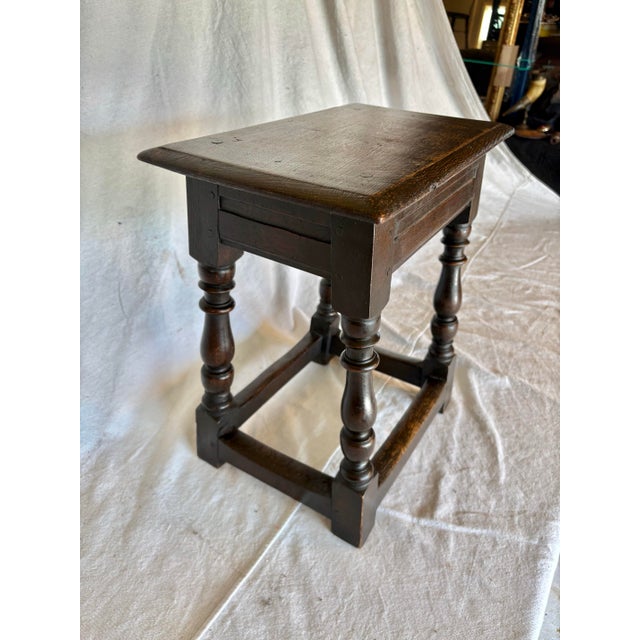 English 18th Century English Oak Joint Stool For Sale - Image 3 of 12
