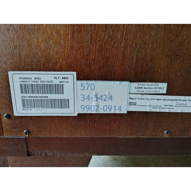 Solid Mahogany 3 Tier Lingerie Chest by Ethan Allen For Sale - Image 13 of 13