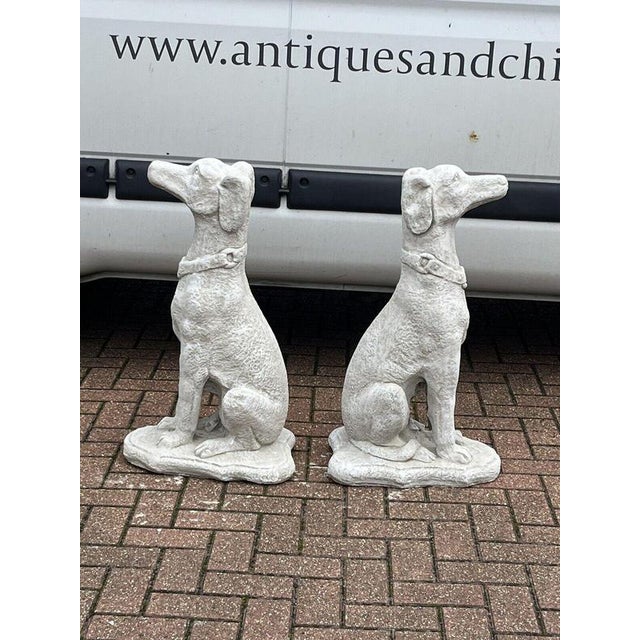 Garden Dog Statues, Set of 2 For Sale - Image 6 of 8