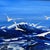 Blue 5 1970’s Impressionist Beach Harbor Scene Seascape Paintings - Set of Five For Sale - Image 8 of 12