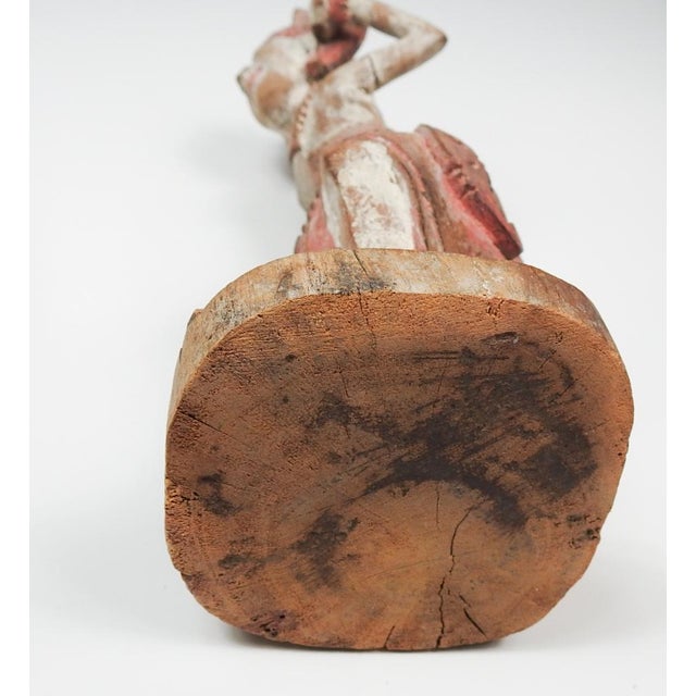 Pink Late 19th Century Hand Carved Sculpture Southeast Asia Figure For Sale - Image 8 of 8