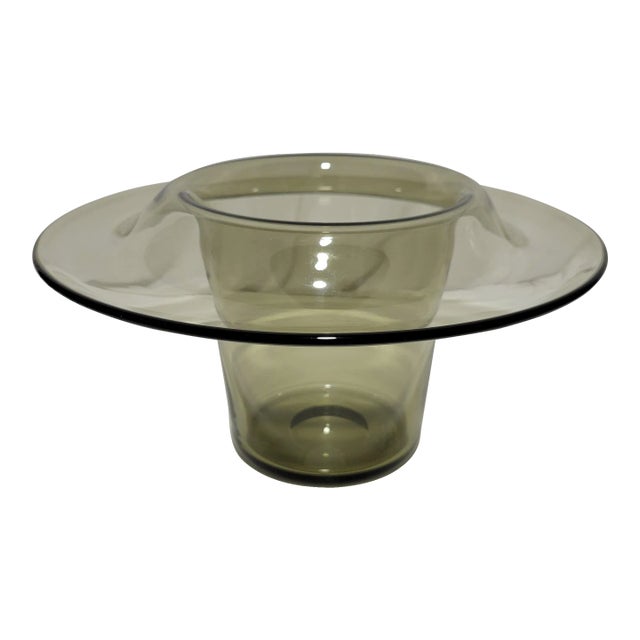 1950s Saara Hopea for Nuutajärvi Notsjo "Hattu" Art Glass Vase For Sale