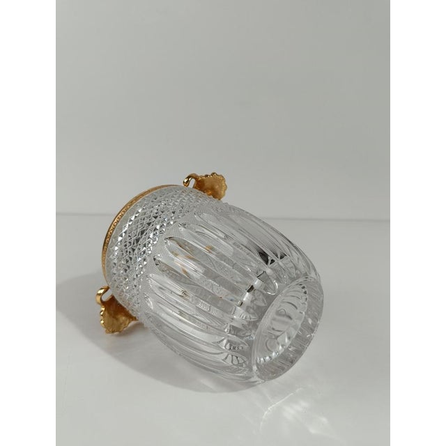 Vintage Rococo Style Ice Bucket in Cut Crystal with Gilded Metal Shells, 1970s, Set of 2 For Sale - Image 11 of 18
