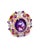 Bochic “Orient” Amethyst & Ruby & Multi Gem Cocktail Ring Set 18K & Silver, Size 6 For Sale In New York - Image 6 of 12