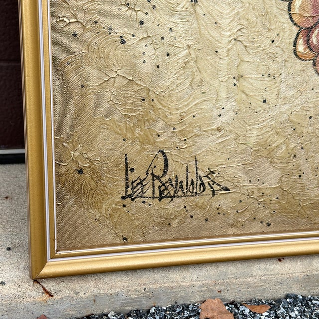 Mid 20th Century Vintage Bunches of Grapes in Grapevine Oil Painting on Canvas by Lee Reynolds Vanguard Studios For Sale - Image 5 of 12