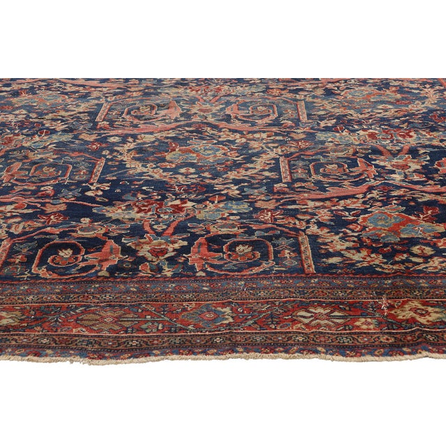 Late 19th Century Antique Persian Sultanabad Rug - 08'10 X 11'04 For Sale - Image 4 of 9