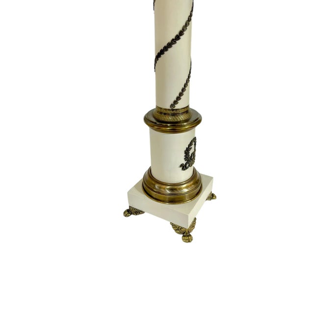 Mid 20th Century Pair Mid Century Hollywood Regency Stiffel Style Brass Neoclassical Style Lamps, Unmarked For Sale - Image 5 of 12