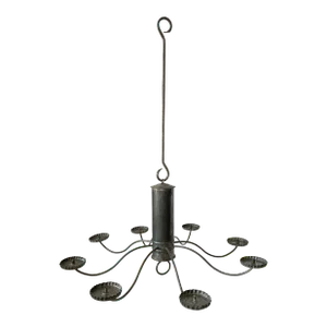 Vintage Metal Eight Arm Chandelier