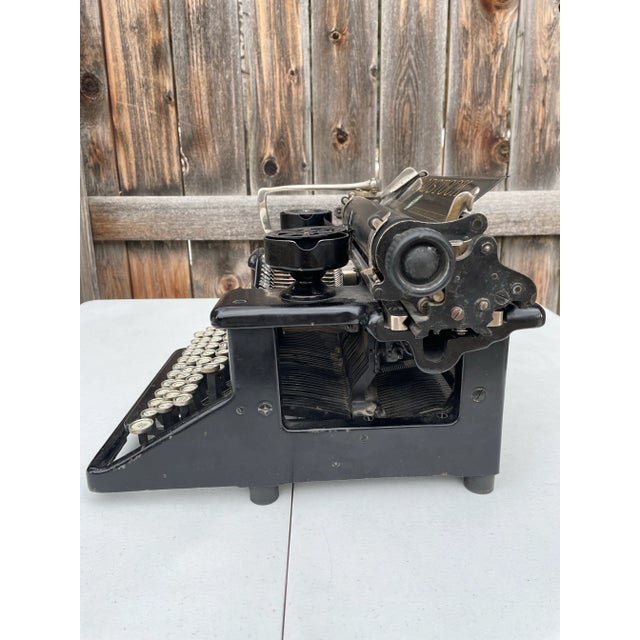 Black Antique 1920s Woodstock Industrial Typewriter For Sale - Image 8 of 12