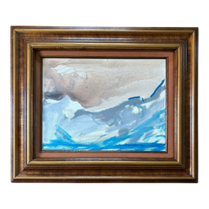 Matthew Izzo Painting in Vintage Wood Frame