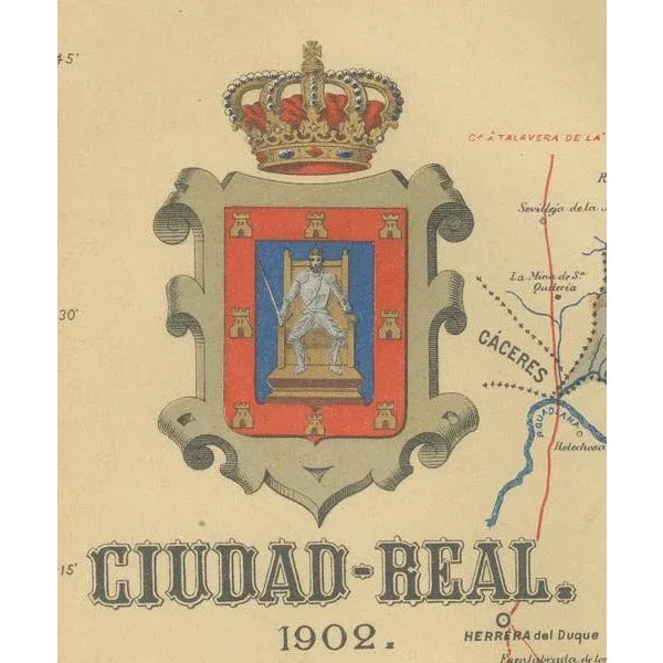 1900 - 1909 A Detailed Cartographic Survey of La Mancha in Spain, 1902 For Sale - Image 5 of 6