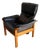 1960s Swedish Adjustable Black Leather Lounge Armchair by Göte Möbler - Mid-Century Modern Recliner For Sale