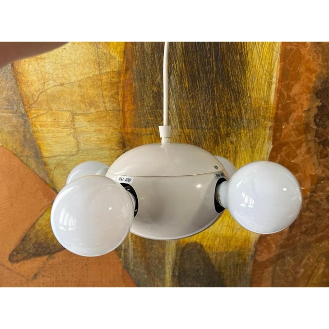 Metal Space Age UFO Ceiling Lamp Vintage, 1970s For Sale - Image 7 of 9