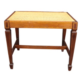 Aimone Mahogany & Satinwood Vanity Bench For Sale