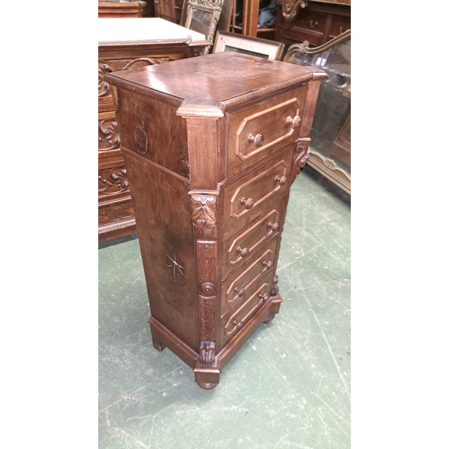 Small Louis Philippe Chest of Drawers, 1890s For Sale - Image 4 of 6