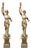 Polychrome Statues of Women with Torches, 1990s, Wood, Set of 2 For Sale