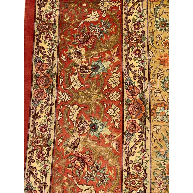 Extremely Fine Persian Silk Qum Rug 8'0'' X 10'0'' For Sale - Image 9 of 10