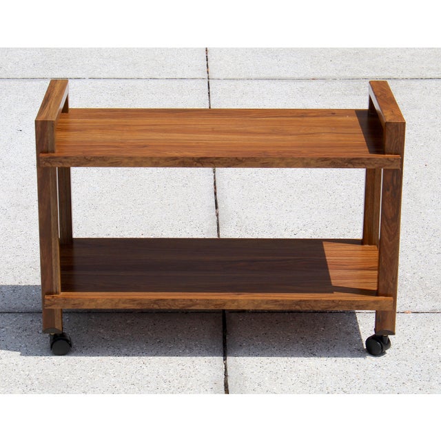 Mid-Century Modern Mid-Century Modern Two-Tier Bar / Tv Cart by Gusdorf For Sale - Image 3 of 11