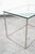 1960s Mid Century Modern End Table Side Metal Glass Vintage Silver Rectangular MCM For Sale - Image 5 of 12