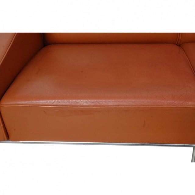 Animal Skin 3303 Two-Seater Sofa in Cognac Leather by Arne Jacobsen, 1980s For Sale - Image 7 of 18