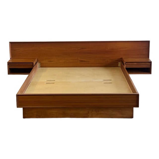 Danish Modern Queen Platform Bed For Sale