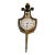 Antique French Empire Gilt Bronze Ormolu Wall Clock For Sale