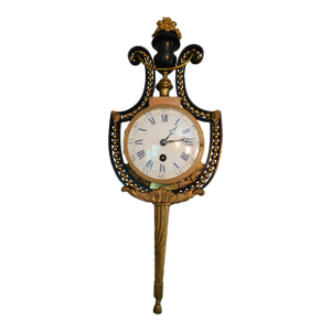 Antique French Empire Gilt Bronze Ormolu Wall Clock