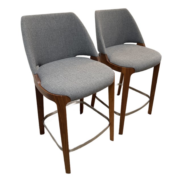 Mario Ferrarini for Potocco Velis Counter Stools, Pair For Sale