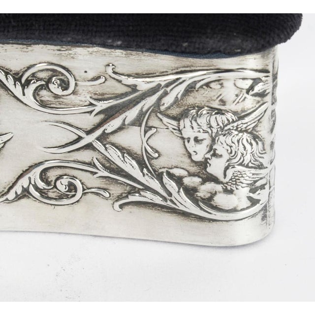 19th Century Victorian Sterling Silver Jewellery Box Casket by H. Matthews For Sale - Image 10 of 16