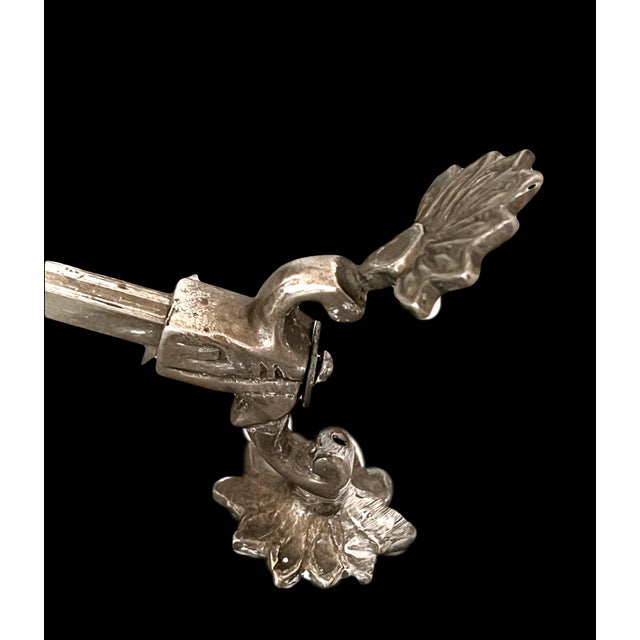 1970s Adjustable Large Silver Metal Planter / Pot / Bowl Display Stand Pedestal / Trestle - Andrea by Sadek For Sale - Image 5 of 8