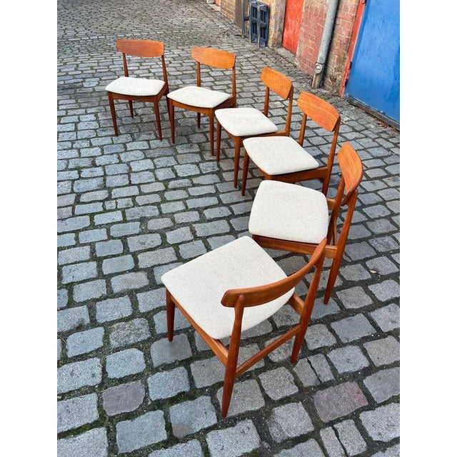 Upholstered Chairs in Beige Teak from Casala, Set of 6 For Sale - Image 3 of 11