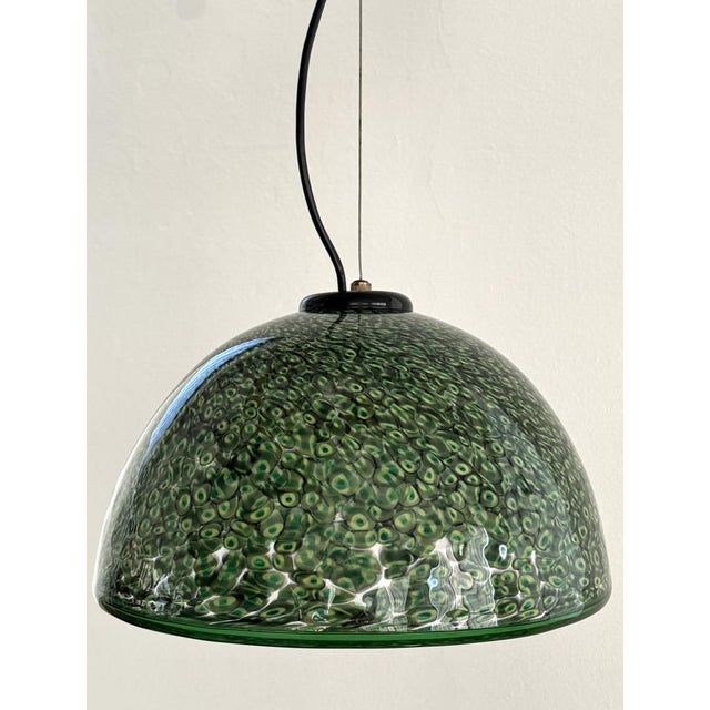Chartreuse Italian Green Neverrino Pendant Light by Gae Aulenti for Vistosi, 1970s For Sale - Image 8 of 18